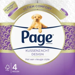 Page Kussenzacht Design Toiletpapier 4 rollen