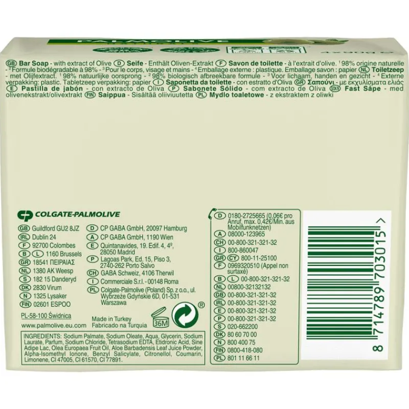Palmolive Naturals Olijf Tabletzeep 4 x 90 GR