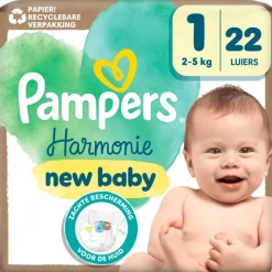 Pampers Harmonie Luiers Maat 1 2-5 KG 22 Stuks