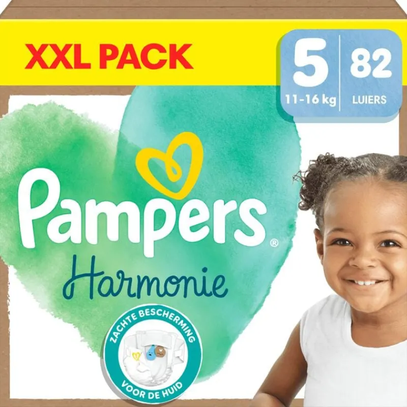 Pampers Harmonie XXL Pack Luiers Maat 5 11-16 KG 82 Stuks