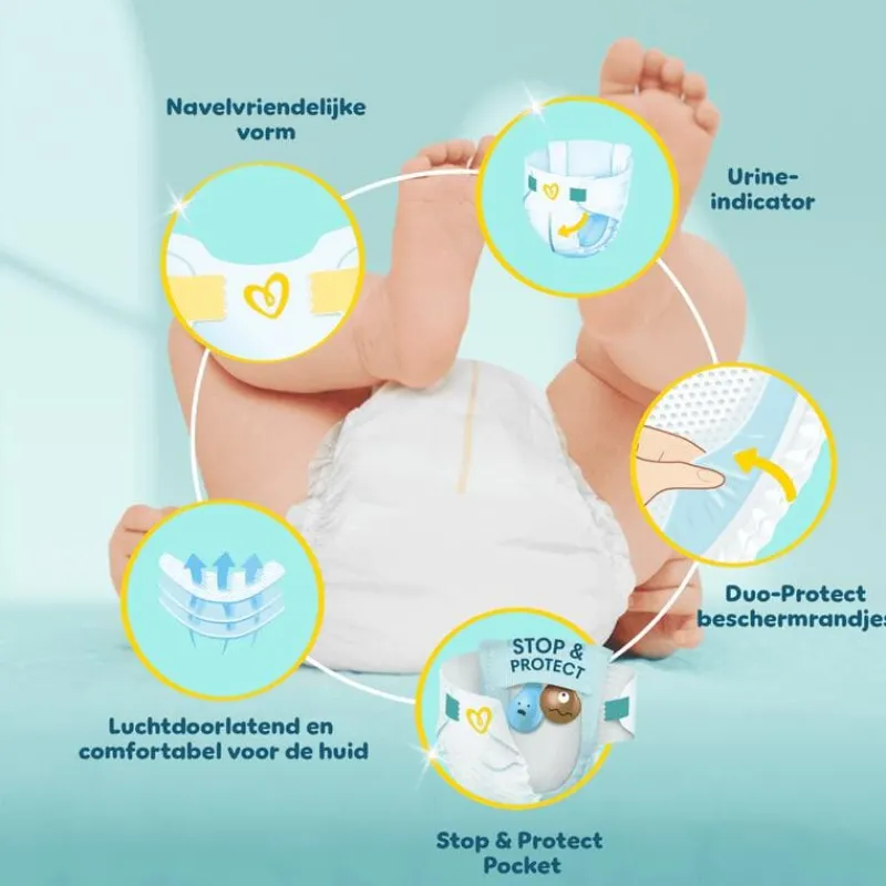 Pampers Premium Protection Luiers Maat 1 2-5 KG 39 Stuks