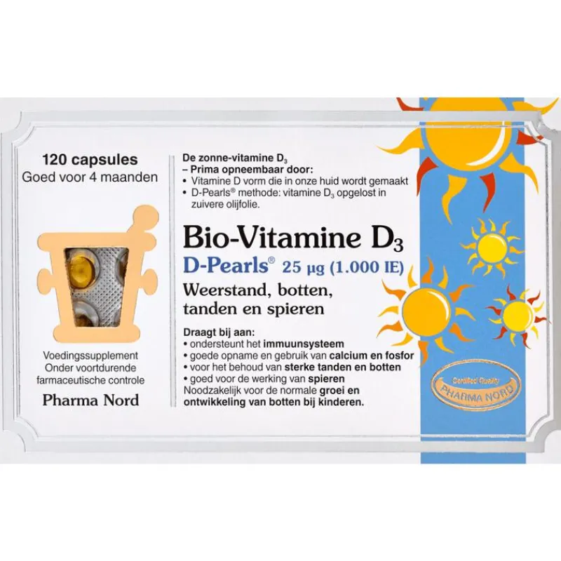 Pharma Nord Bio-Vitamine D3 25μg 1.000IE 120 Capsules