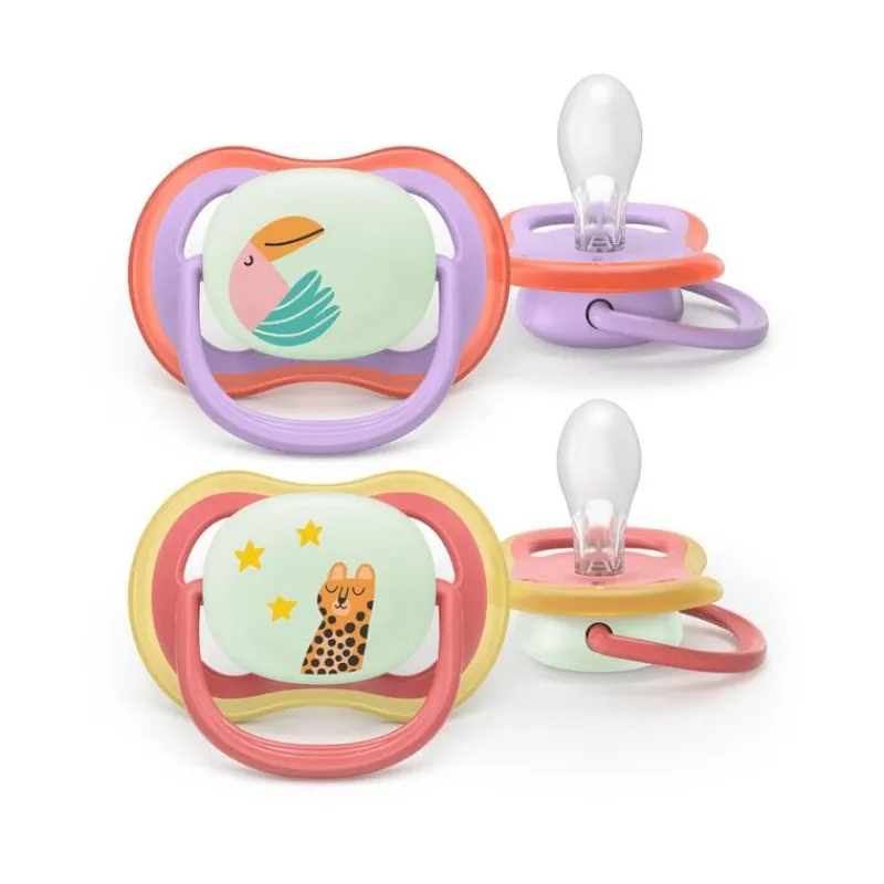 Philips Avent Fopspeen Ultra Air Night 18M+ Double Pack - SCF376/33