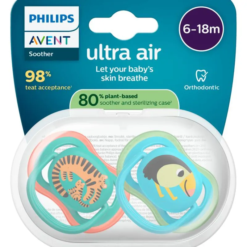 Philips Avent Fopspeen Ultra Air Day 6-18M Double Pack - SCF087/11