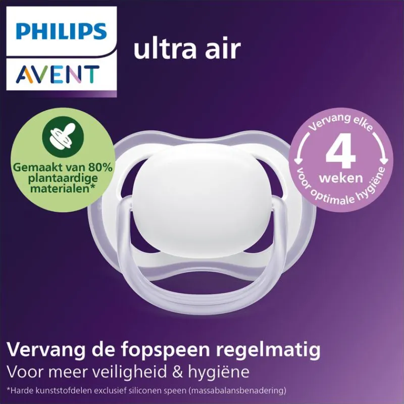 Philips Avent Fopspeen Ultra Air Day 6-18M Double Pack - SCF087/11