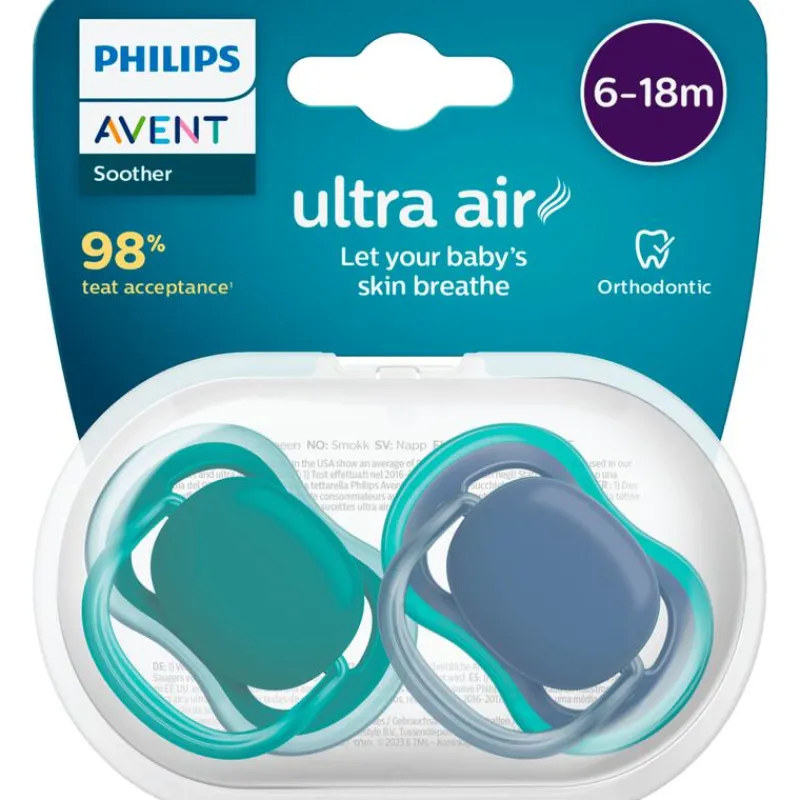 Philips Avent Fopspeen Ultra Air Day 6-18M Double Pack, mixed - SCF087/14