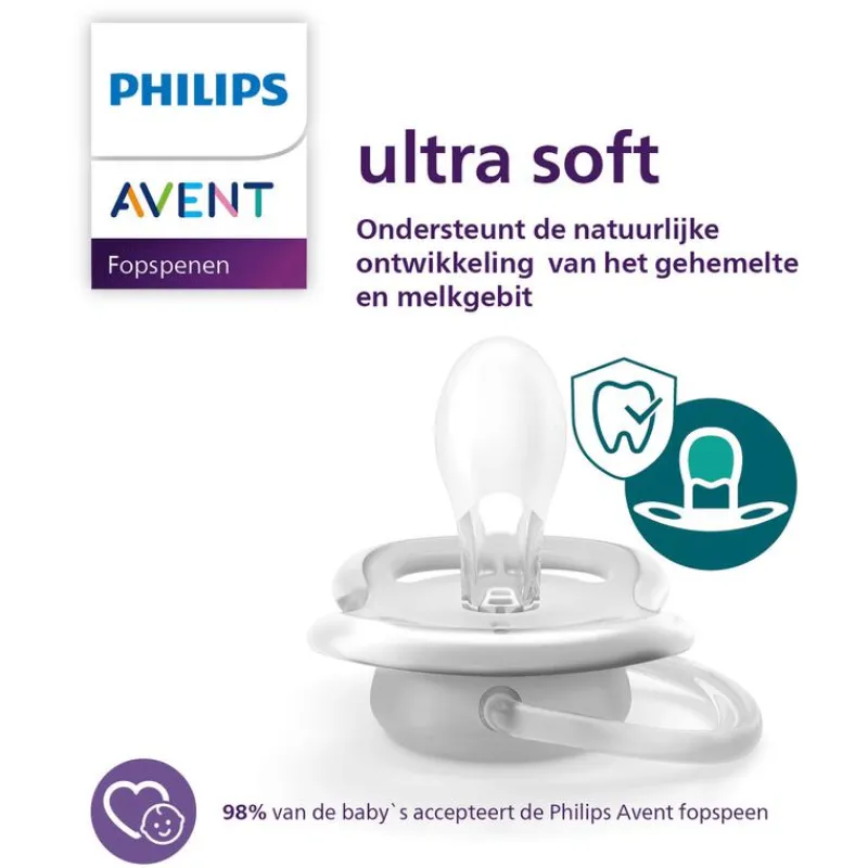 Philips Avent Fopspeen Ultra Soft 18M+ Double Pack - SCF093/05