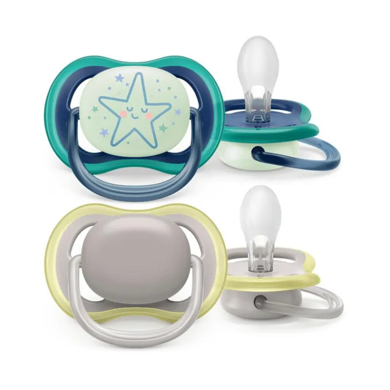 Philips Avent Ultra Air Day and Night – Fopspeenset – 2 stuks – 6-18 mnd - SCF087/18
