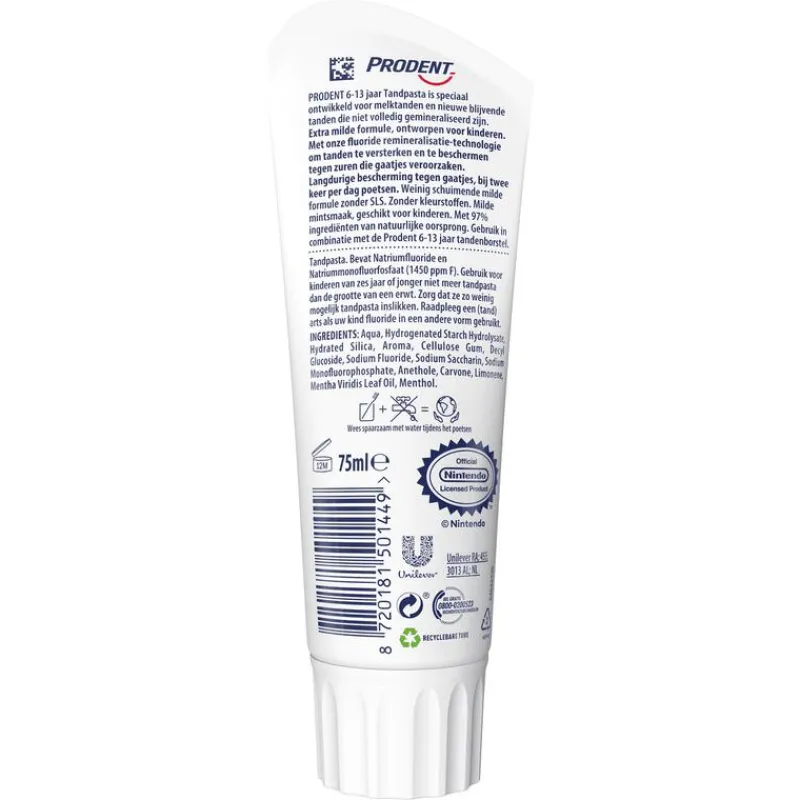 Prodent Kids 6+ jaar Mario Tandpasta 75 ML