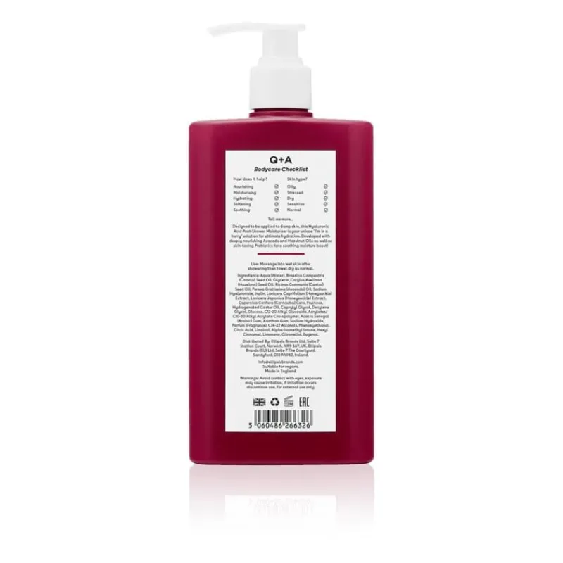 Q+A Hyaluronic Acid Post-Shower Moisturiser 250 ML