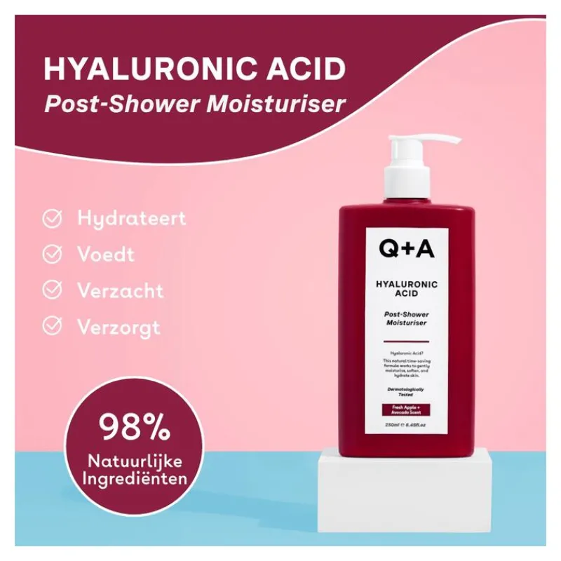 Q+A Hyaluronic Acid Post-Shower Moisturiser 250 ML