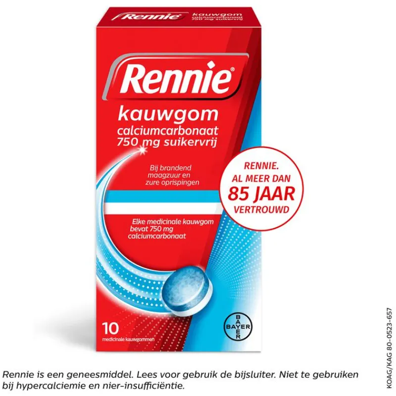 Rennie Kauwgom Suikervrij 10 stuks