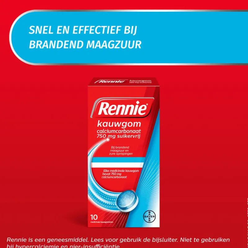 Rennie Kauwgom Suikervrij 10 stuks