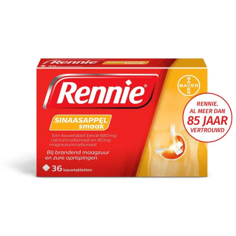Rennie Sinaasappel Kauwtabletten Bij Brandend Maagzuur 36 stuks