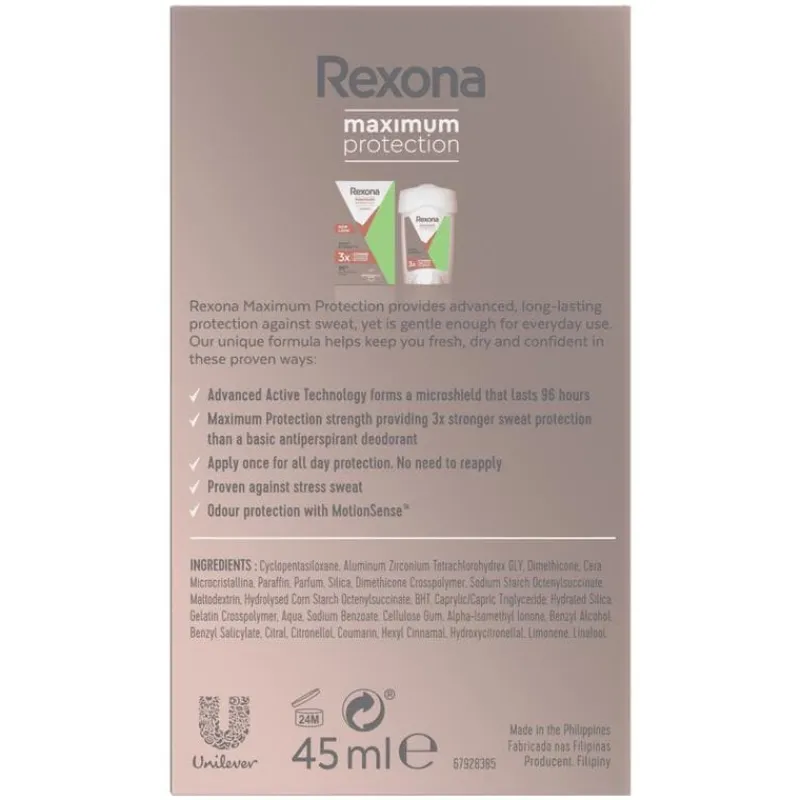 Rexona Woman Maximum Protection Sport Strength Deodorant Stick 45 ML