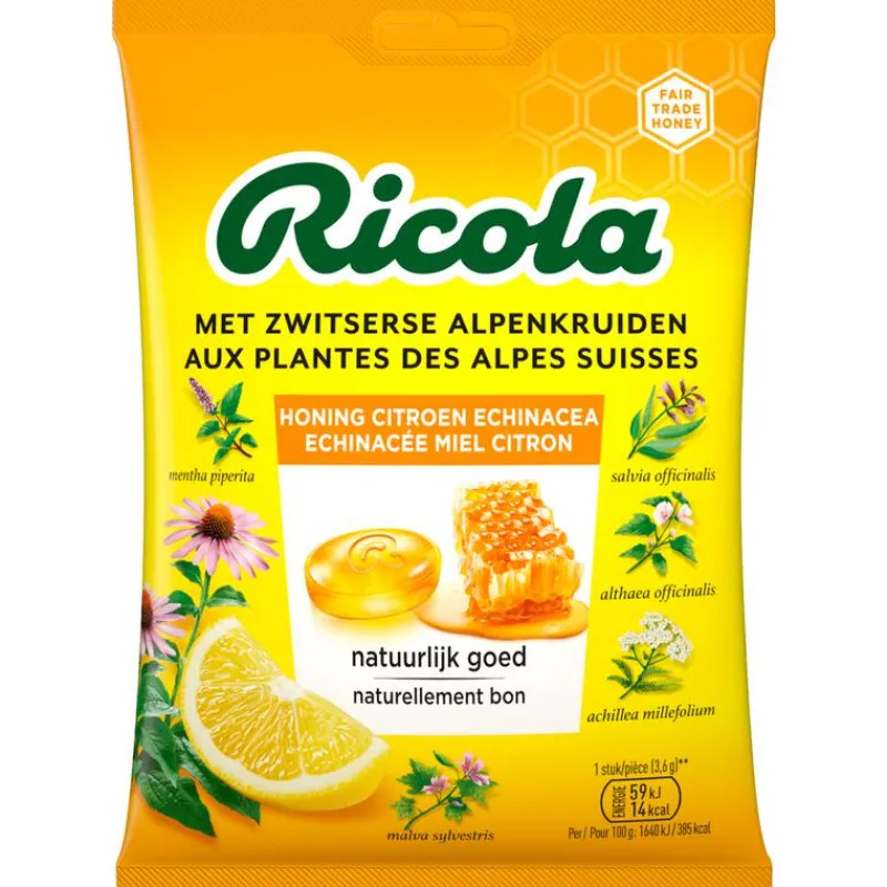 Ricola Honing Citroen Echinacea zakje 75 gram
