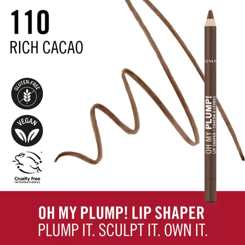 Rimmel London Oh My Plump! Lip Liner - Bruin -