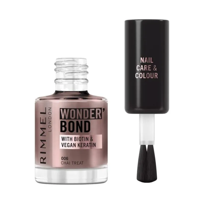 Rimmel London Wonder'Bond Care+Color Nagellak - Bruin -
