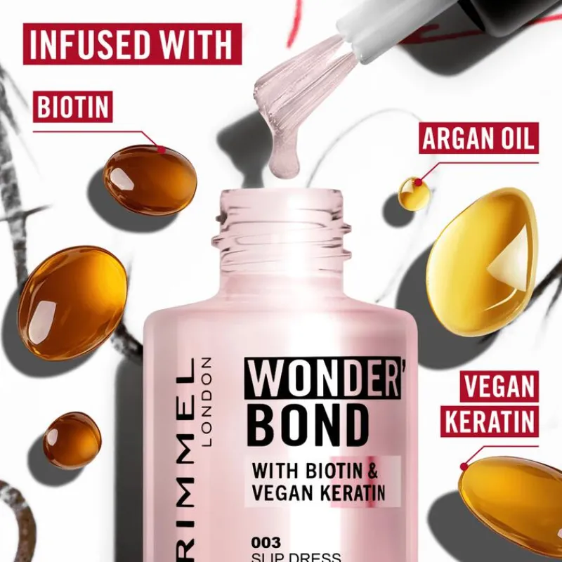 Rimmel London Wonder'Bond Care+Color Nagellak - Bruin -