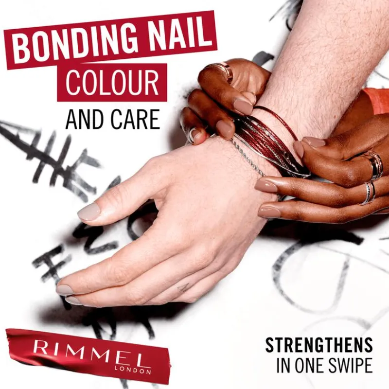 Rimmel London Wonder'Bond Care+Color Nagellak - Bruin -