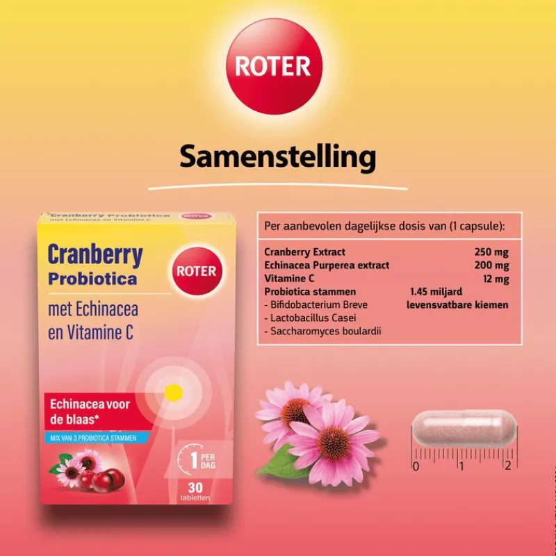 Roter Cranberry + Probiotica 30 Stuks