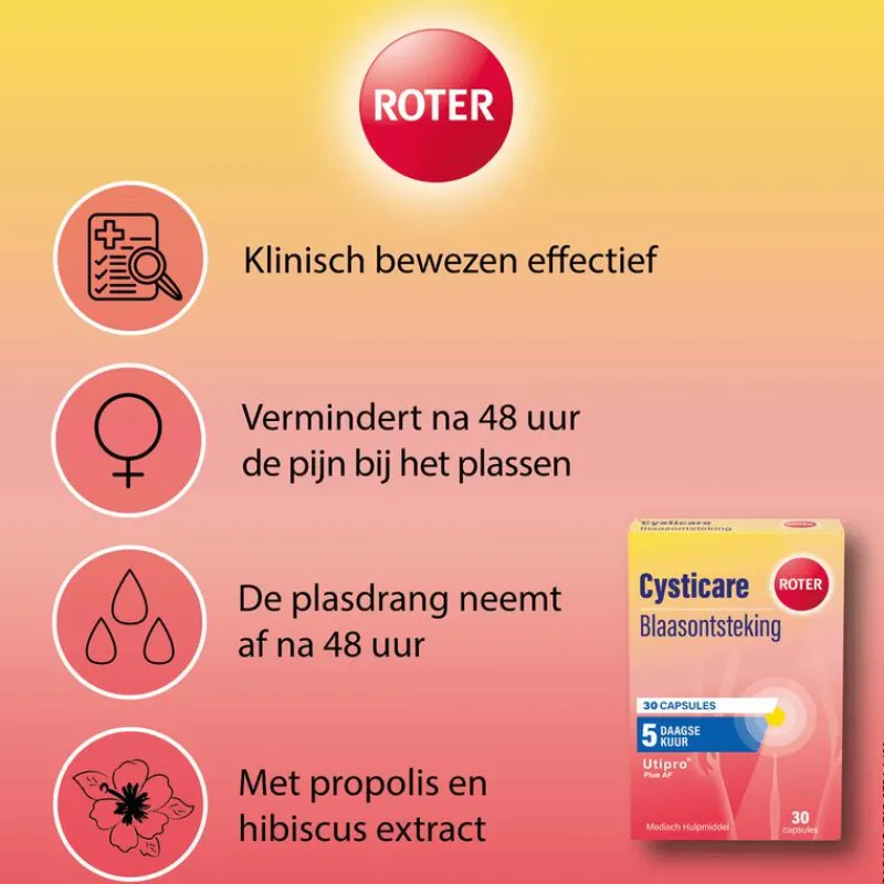 Roter Cysticare Utipro Plus AF 30 capsules