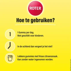 Roter 1000mg Vitamine C Gummy Tasty Lemon 30 stuks