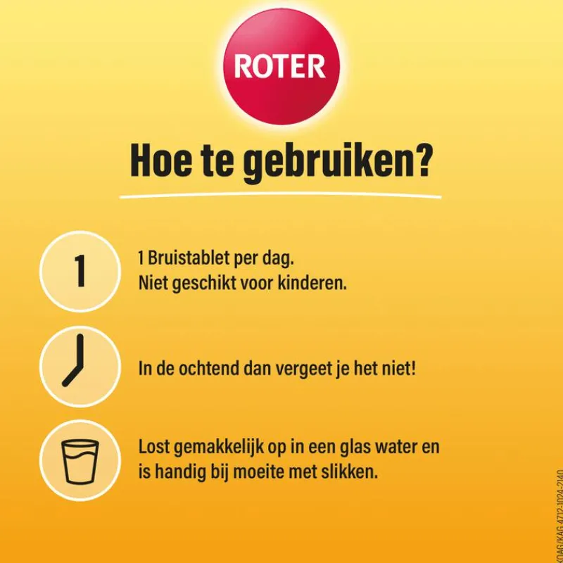 Roter Vitamine C Bruis 1000 mg Abrikoos-Sinaasappel 40 bruistabletten