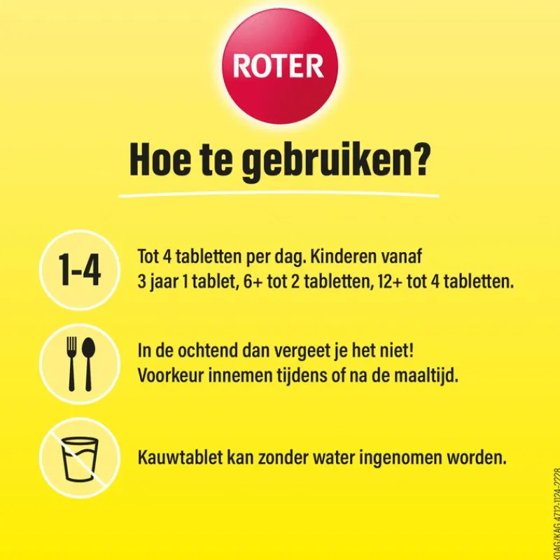 Roter Vitamine C 70 mg citroen 800 kauwtabletten