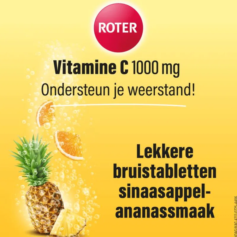 Roter Vitamine C1000 mg Sinaasappel-Ananas bruistabletten 15 stuks