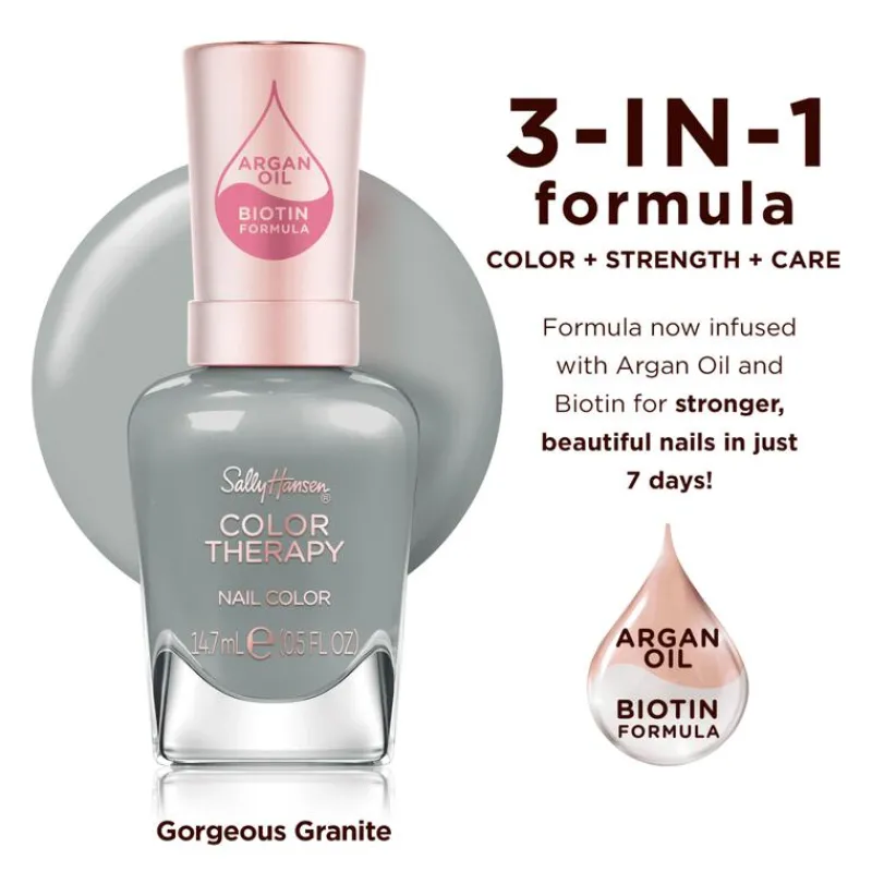 Sally Hansen Color Therapy Nagellak - Grijs - 474 GorgeousGranite