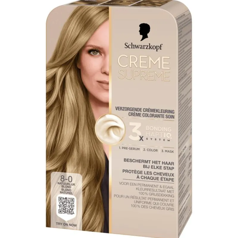 Schwarzkopf Creme Supreme Haarkleuring 8-0 Natuurlijk Blond