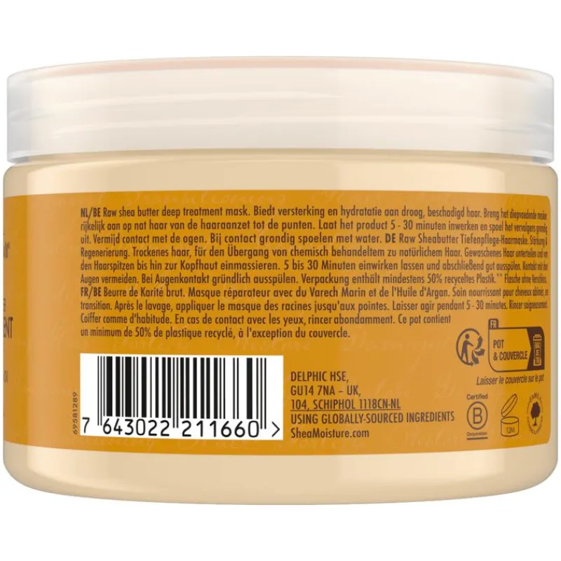 Shea Moisture Masker Raw Shea Butter 326 ML