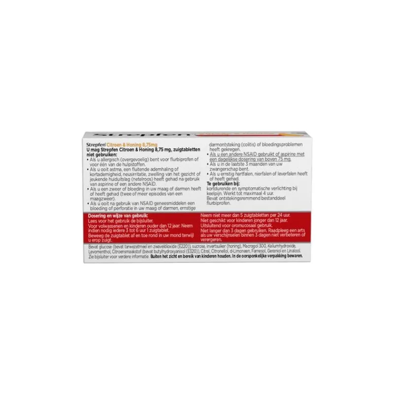 Strepfen Citroen & Honing 8,75 mg Zuigtabletten 24 Stuks