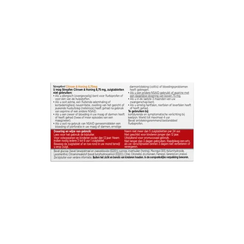 Strepfen Citroen & Honing 8,75 mg Zuigtabletten 24 Stuks