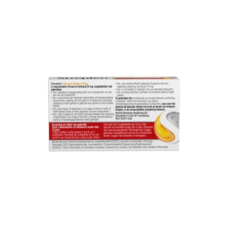 Strepfen Citroen & Honing 8,75 mg Zuigtabletten 16 Stuks