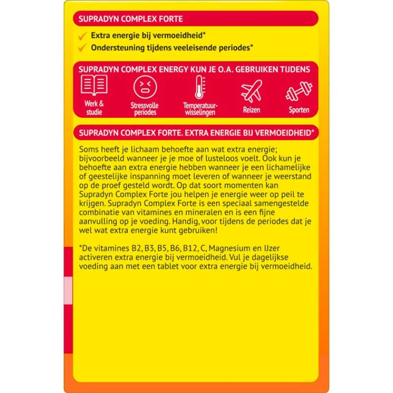 Supradyn Complex Forte Multivitamine Voor Extra Energie 35 Tabletten