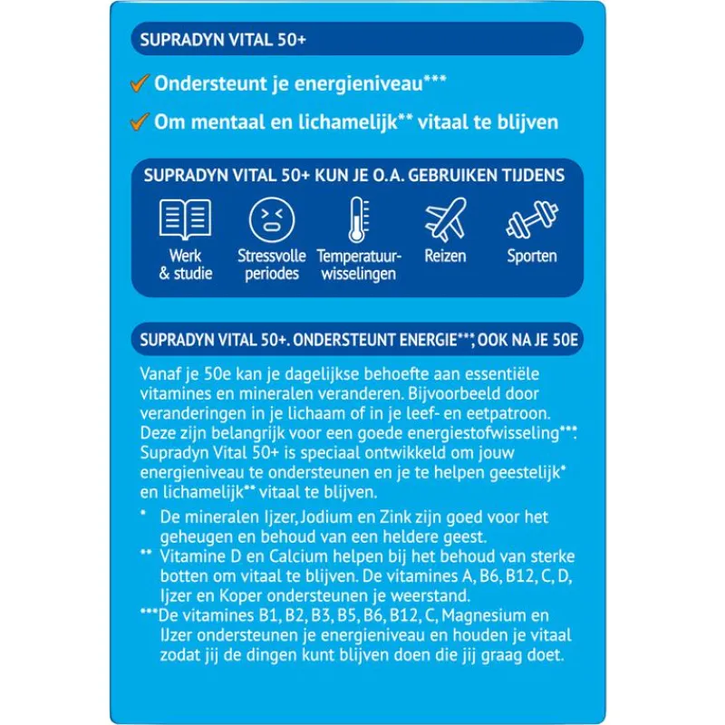Supradyn Vital 50+ multivitamines voor vijftigplussers 35 tabletten