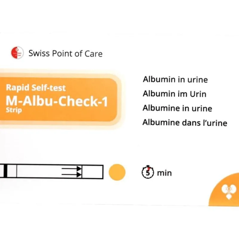 Swiss Point of Care M-Albu-Check-1 Strip Zelftest