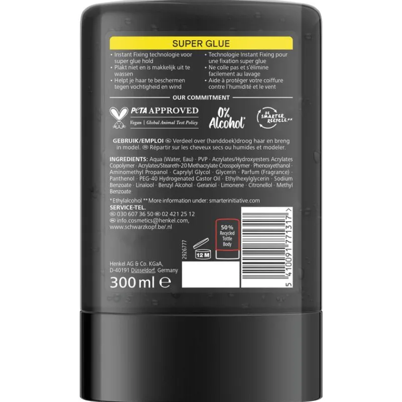 Taft Styling Gel Super Glue Gel 300 ML