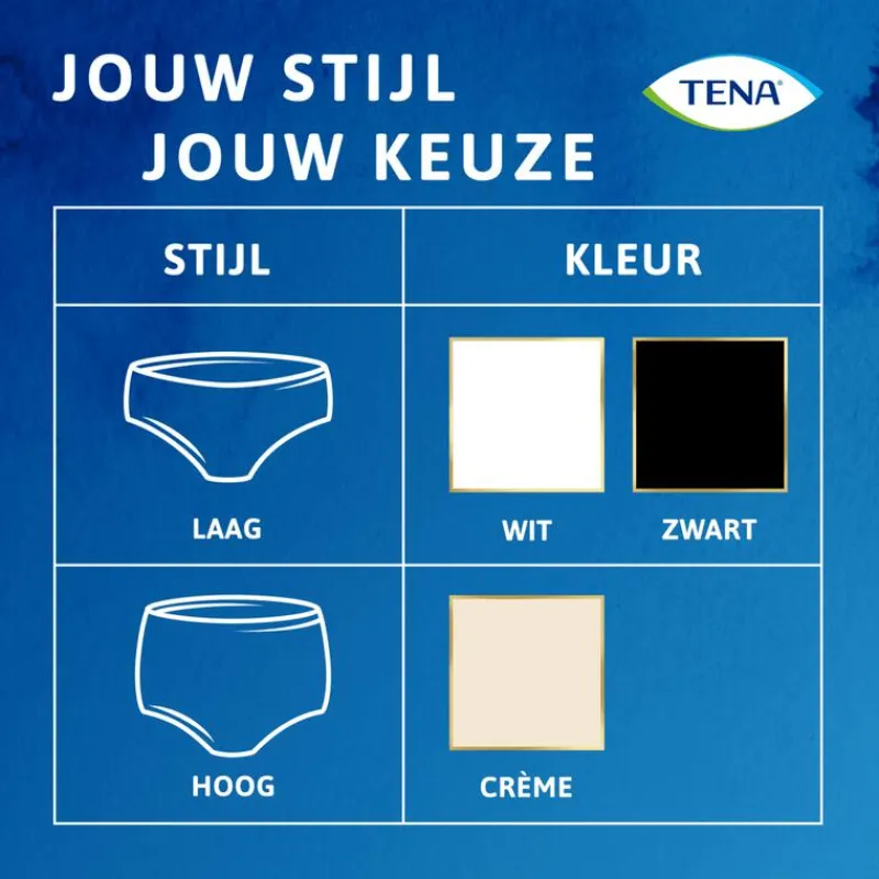 Tena Silhouette Plus Low Waist Wegwerp Broekjes Zwart L 10 stuks