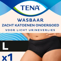 Tena Wasbaar Ondergoed Zwart Maat L 1 stuk
