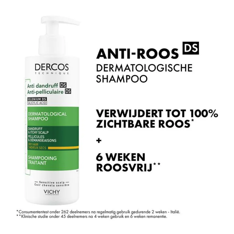 Vichy Dercos Anti-Roos Shampoo Droog Haar 390 ML
