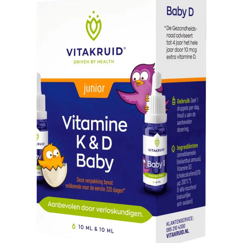 Vitakruid Baby K en D - 2 x 10 ml
