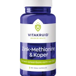 Vitakruid Zink Methionine & Koper - 90 vegan capsules
