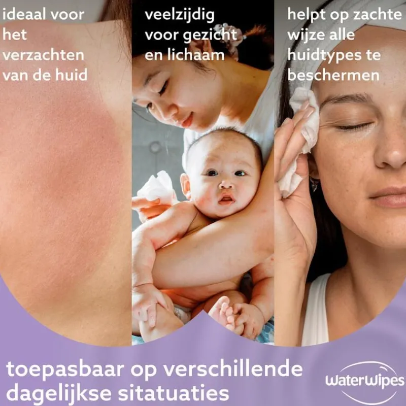 Waterwipes Soothing Clean Billendoekjes 48 stuks