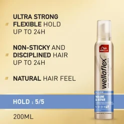 Wella Flex Volume & Repair Ultra Strong Hold Haarmousse 200 ML