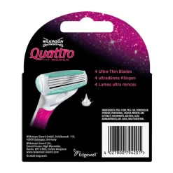 Heren Wilkinson Sword Quattro for Women Sensitive Navulmesjes 3+1 gratis