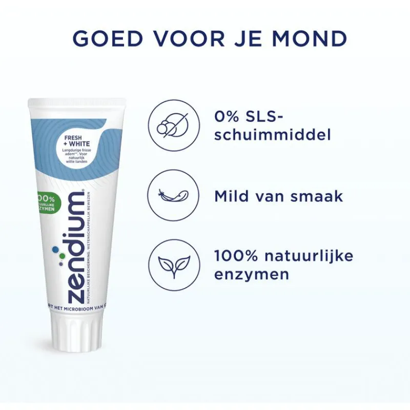 Zendium Fresh+White Tandpasta 75 ML