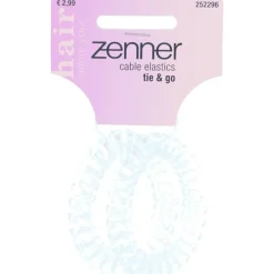 Zenner Haarelastiek Cable Transparant 2 stuks